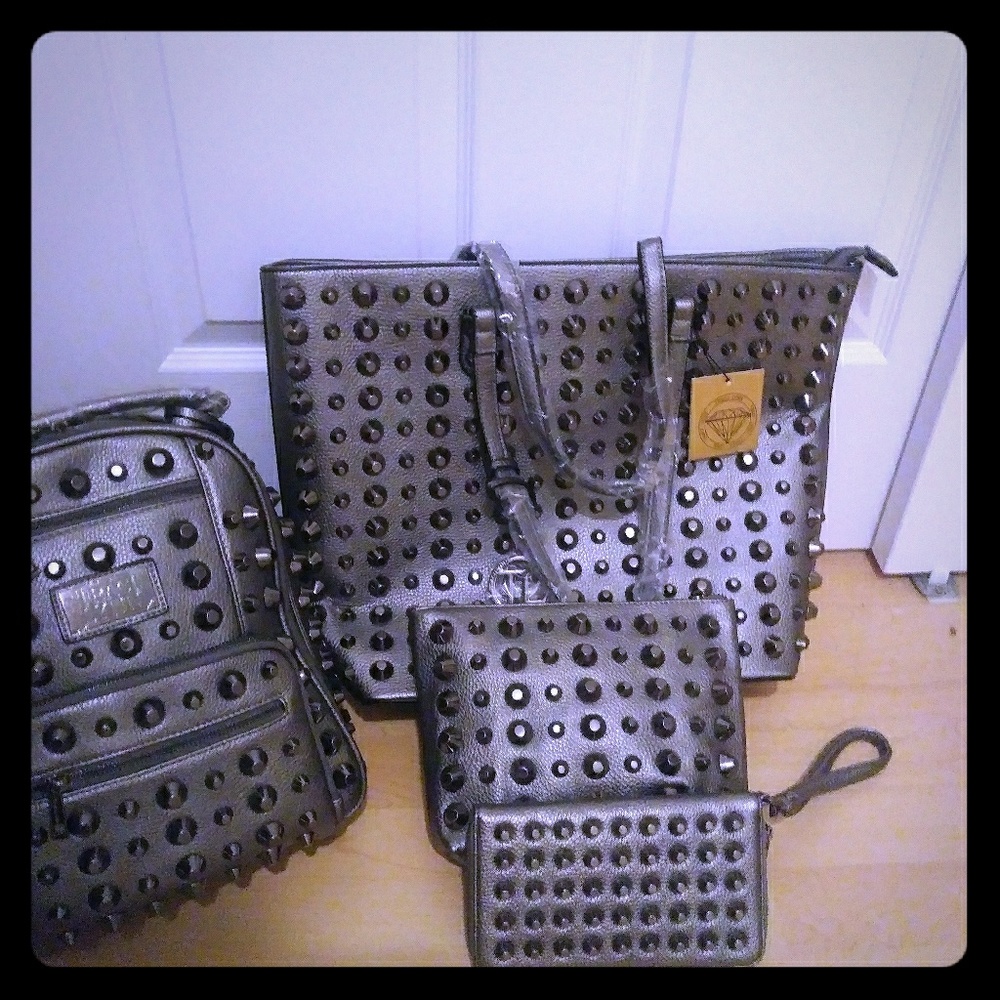 Tote, backpack, wristlet, makeup bag